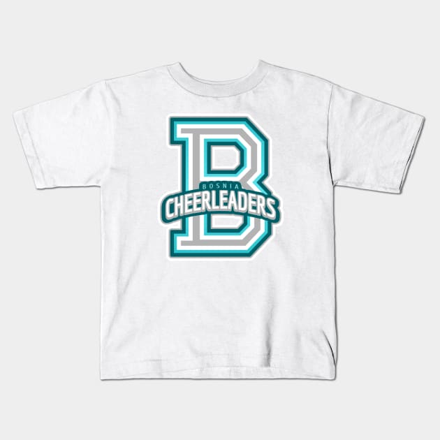 Bosnia Cheerleader Kids T-Shirt by Tip Top Tee's